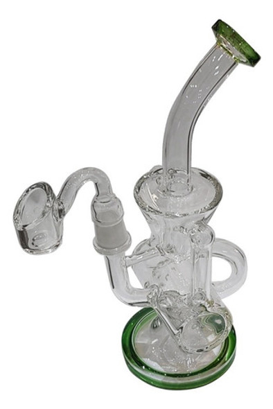 Bong Vidrio Pipa De Agua Con Manija Decora Y Banger Wax 22cm 0