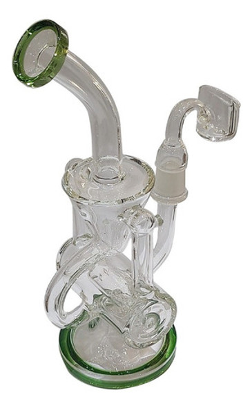 Bong Vidrio Pipa De Agua Con Manija Decora Y Banger Wax 22cm 1