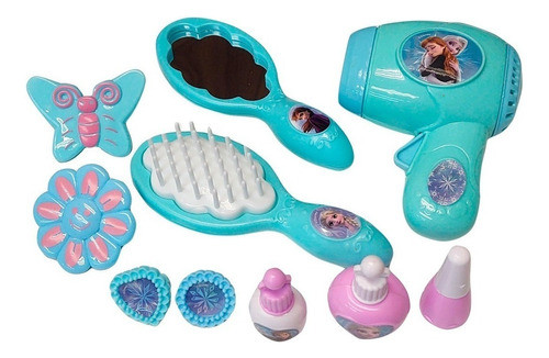 Set Belleza Frozen Secador Peine Espejo Anillos Y Accesorios 1