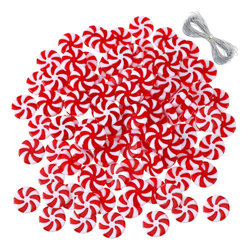 100 Piezas De Adornos De Caramelo De Navidad, Adornos De Men 0