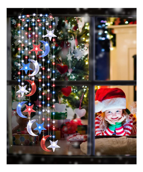 Toodour Luces De Navidad Rojas Y Blancas Y Azules, Luces Led 0