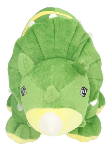 Animal De Pelúcia Triceratops, Verde, Macio, Fofo, Seguro 0