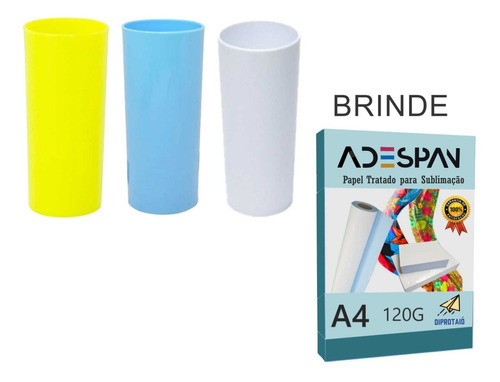 20 Copos Long Drink Resinado Para Sublimação + Brinde 0