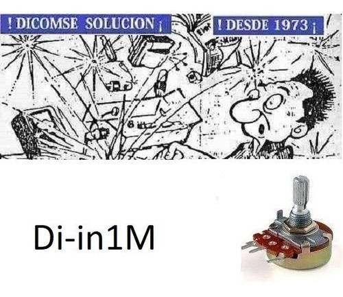 Potenciómetro 1m Lineal 24mm Soldar Di-in1m 0