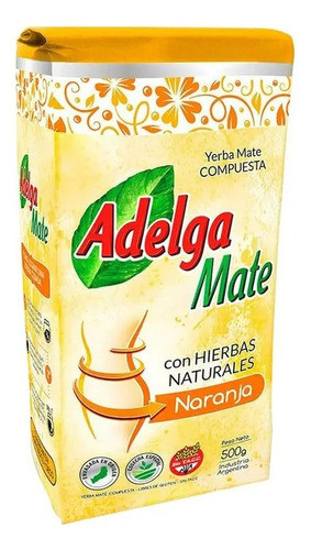 Yerba Mate Adelga Mate C/hierbas Nat. Naranja De 500 Grs 0