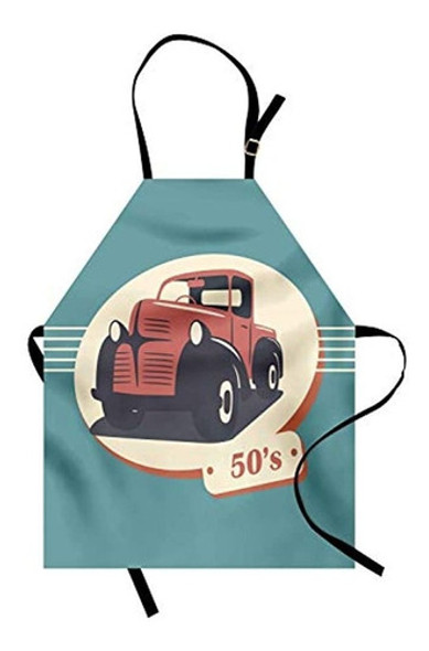 Delantal Retro Ambesonne, Nostalgico Vehiculos Clasicos A 1