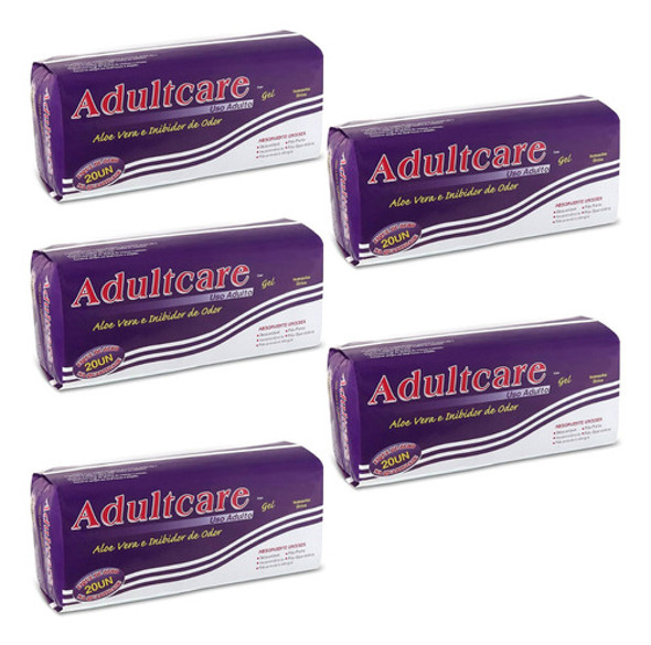 Absorvente Geriátrico  Adultcare Roxo Unissex Com 100 Un 0 Absorvente Geriátrico  Adultcare Roxo Unissex Com 100 Un 0