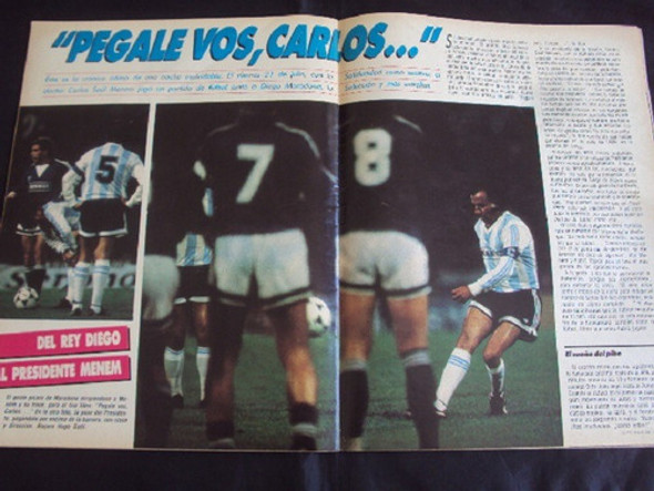 Revista El Grafico # 3642 - Tapa Maradona Y Menem 1