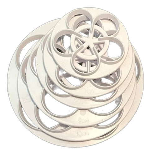 Plástico Rose Flor Cortadores Set Fondant Cake Decor Gumpast 0