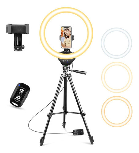 ~? Torjim 14 '' Ring Light Con Soporte De Trípode, Led Selfi 0