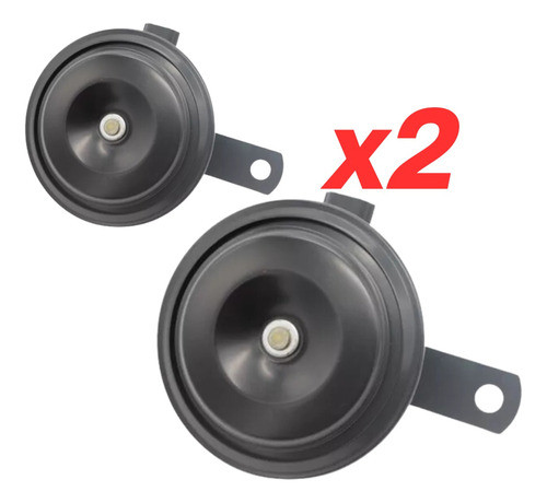 Bocina Tipo Disco Galleta Mercdes Benz. 2 Terminales 90mm X2 1
