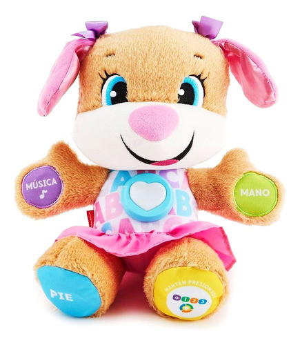 Perrita Peluche Fisher Price Rie Y Aprende Conmigo Español 0
