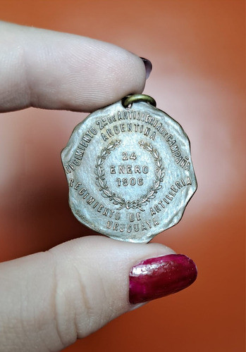 Antigua Medalla | Regimiento De Artilleria Uruguaya | 1906 1