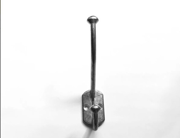 Percha Doble Gancho Perchero Pared Aluminio Pulido Kit X10 1