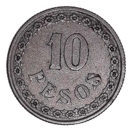 Moneda Antigua De Paraguay - 1939 - 10 Pesos 0