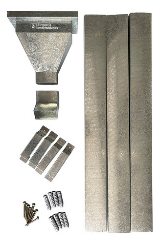 Kit Bajada 3m Desague Techo Chapa Galv N28 0