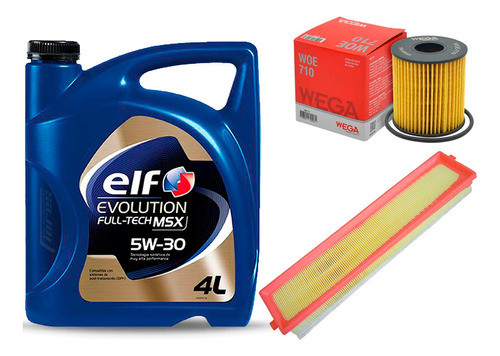 Kit Filtros Peugeot 207 Compact 1.6 + Aceite Elf 5w30 4l 0