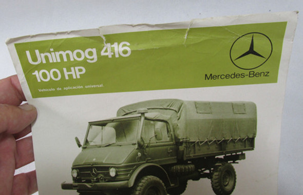 No Libro!! Folleto Publicitario Camiones Unimog 416 M. Benz 1 No Libro!! Folleto Publicitario Camiones Unimog 416 M. Benz 1