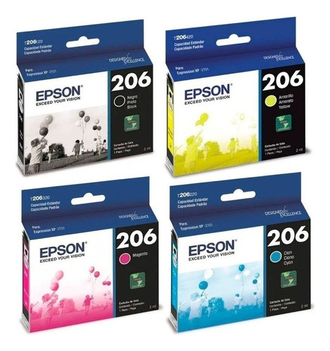 Pack 4 Cartuchos Epson Xp-2101 Original 0