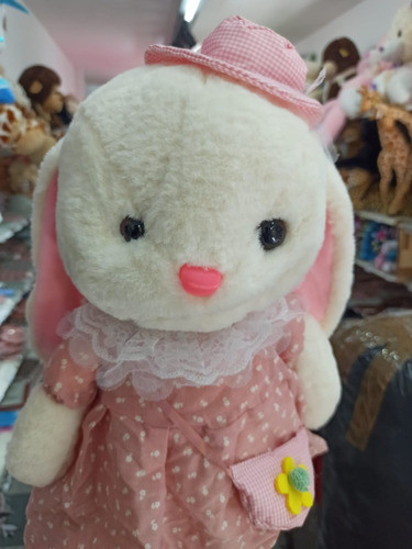 Peluche Conejo Oreja Larga Con Vestido 1