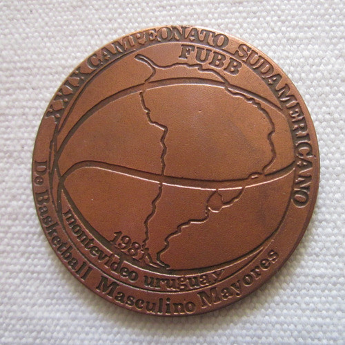 Medalla 29 Campeonato Sud Basketball Masculino Uruguay 1981 0