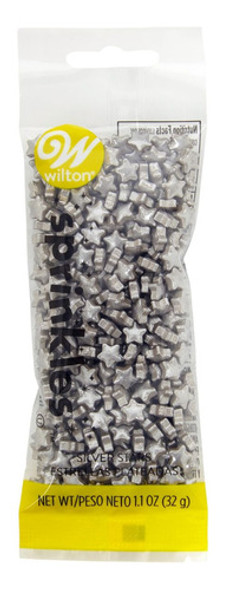 Sprinkles Estrellas Plateadas Blister 32gr Repostería Wilton 0