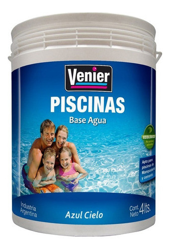 Pintura Pileta Agua Venier 20 L Piscinas Protección Mm 0