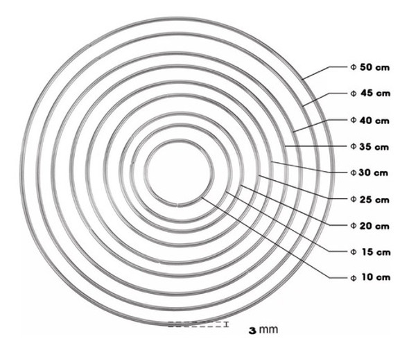 Set 20 Aros Metalicos 10cm Mandala Atrapasueños Faisaflor 1 Set 20 Aros Metalicos 10cm Mandala Atrapasueños Faisaflor 1