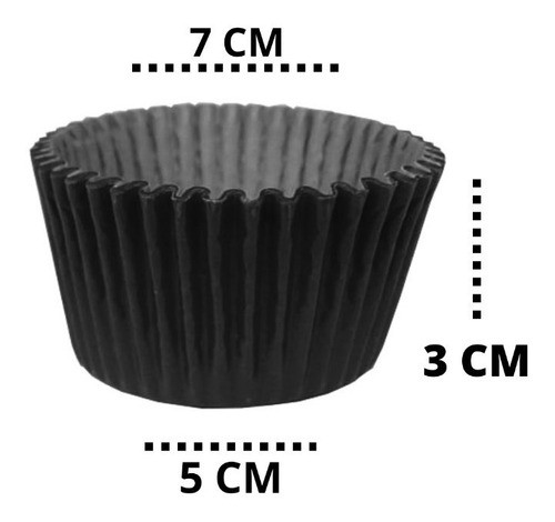 45un Forma De Cupcake Preta Forneavel Forminhas De Papel 1