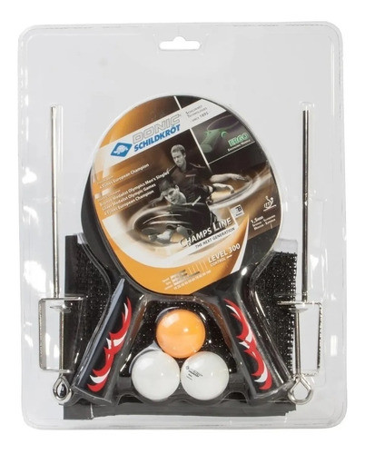 Set Ping Pong 2 Paletas 3 Pelotas Red Donic Champs Line 300 0