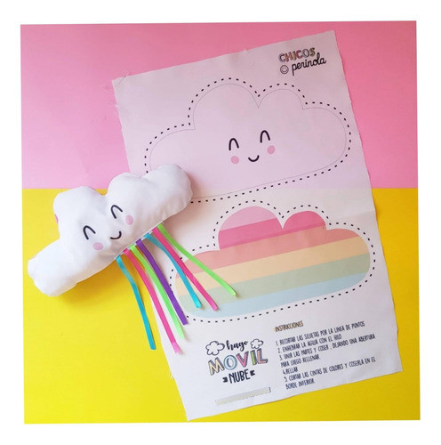 Kit Hago Móvil Nube Manualidades Aprender A Coser Costura 1