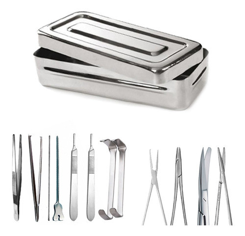 Kit N°7  -12 Elementos - Caja -  Instrumental Quirúrgico Cta 0