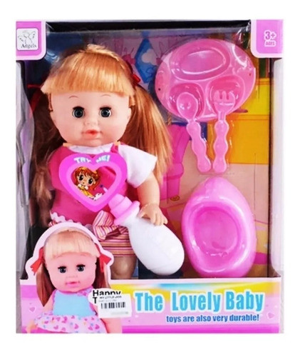 Muñeca Que Toma Y Hace Pis Con Sonidos Pañales Mema Y Pelela 1