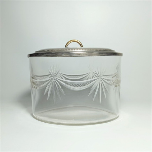 Antiguo Recipiente Para Galletas En Cristal Tallado 1