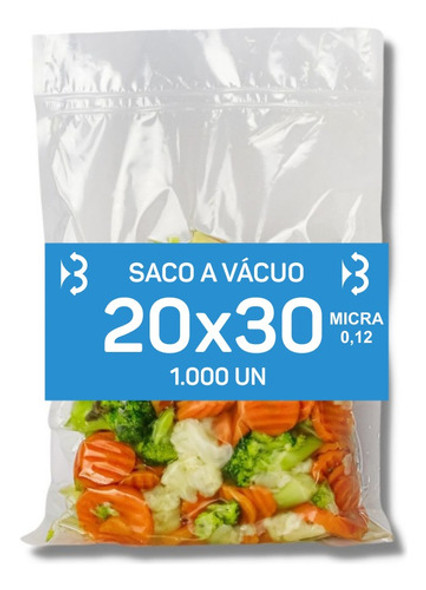 Embalagem Saco A Vacuo Alimento 20x30 1000 Unidades 0