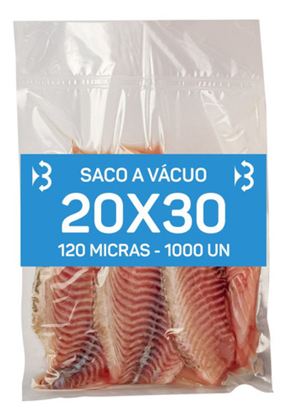 Embalagem Saco A Vacuo Alimento 20x30 1000 Unidades 0