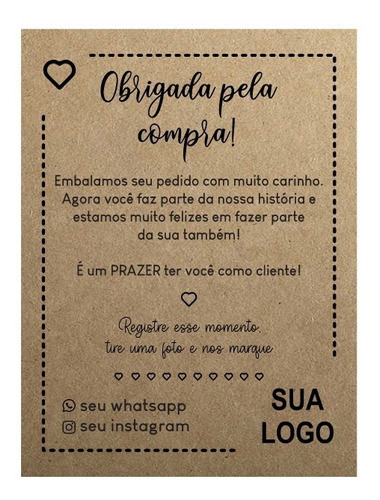 200 Cartão Agradecimento Kraft Personalizado +lacre Colorido 0