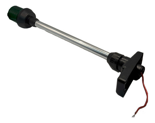 Mastro Luz De Alcançado Alumínio Preto Lente Verde 12v 1
