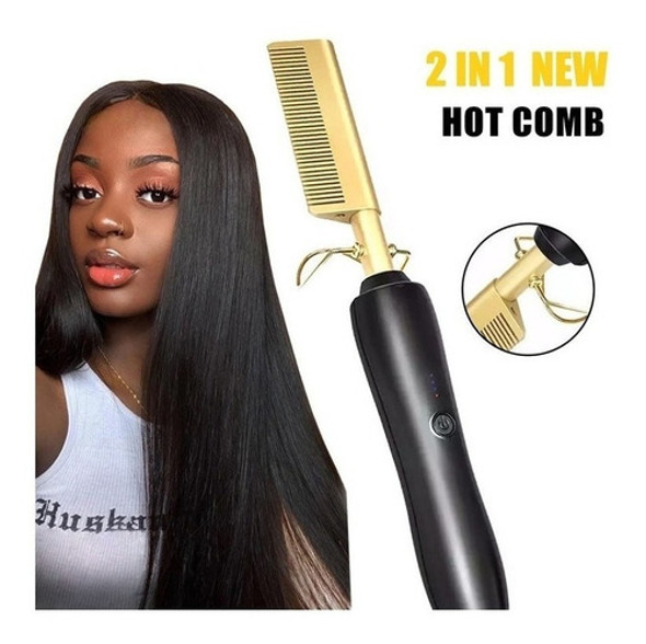Hot Comb Alisador De Ferro Elétrico Cachos E Cachos 1