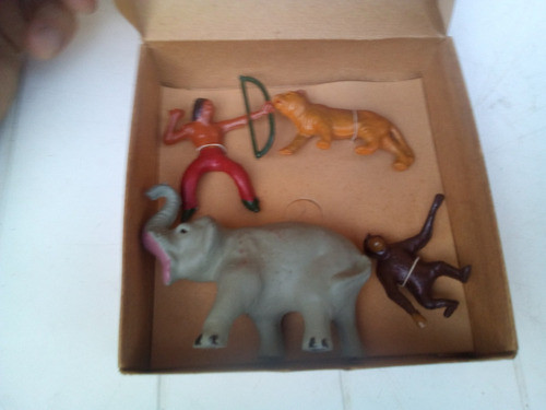 Antiguo Set Kong De La Jungla-un Juguete S.y.p. Año 40 Aprox 0