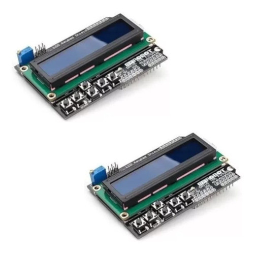 Kit 2x Pcs Display Lcd Keypad Shield 16x02 C/ Teclado Botões 0