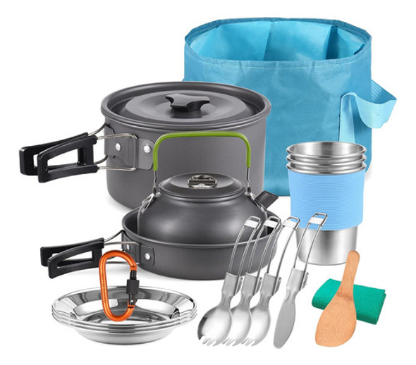 Juego De Cocina De Camping Ligero Con Bolsa De Transporte 0