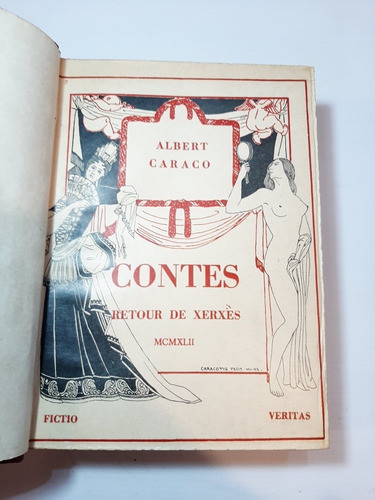 Antiguo Libro Cuentos A Caraco 1943 Quillet Francés 7pl 2643 0