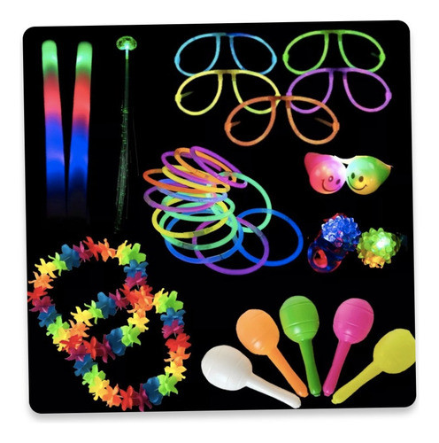 Kit Combo Cotillon Luminoso Led Neon 25 Personas Casamiento 0