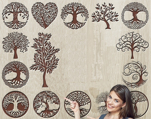 Árbol De La Vida Vector Para Corte Láser Súper Creativos 0