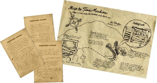 Carta Western Union + Mapa Delorean Back To The Future 0