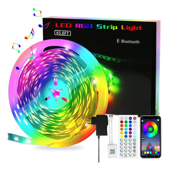 Tira De Luces Led De 20m Decoración Control Bluetooth 1