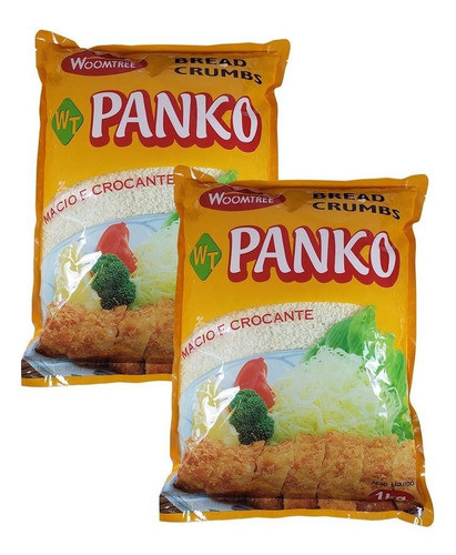 Panko Farinha Empanar Tonkatsu Tempura Woomtree 1kg Kit 2 Un 0
