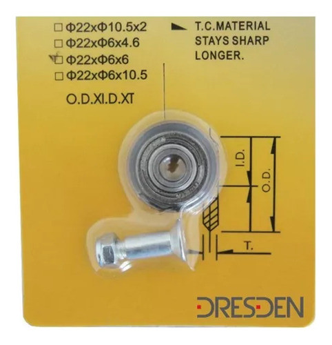 Rodel De Cortador De Pisos 22mm X 6mm Da Hessen 1