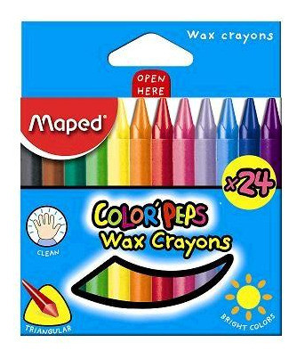 Crayolas Maped Color Peps Wax X24 Serviciopapelero 0